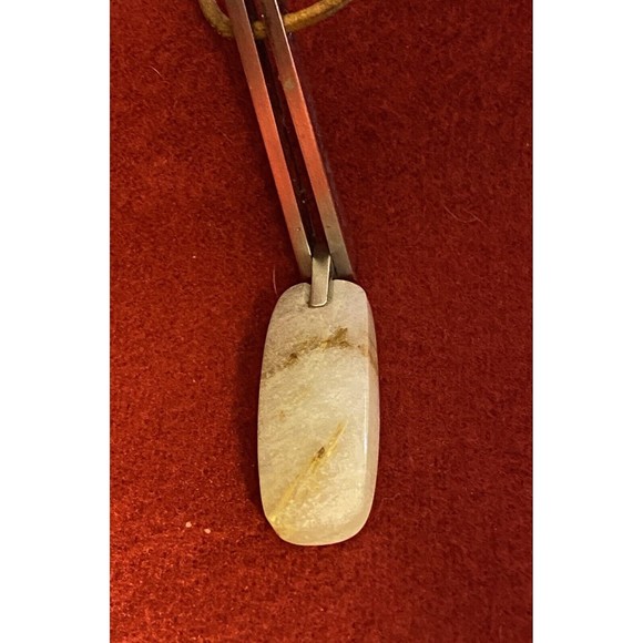 Necklace Emporio Armani Rutilated Quartz With Leather Cord - Picture 2 of 2